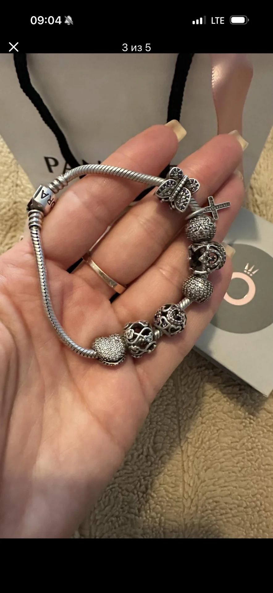 Серебреный браслет Pandora - миниатюра 3