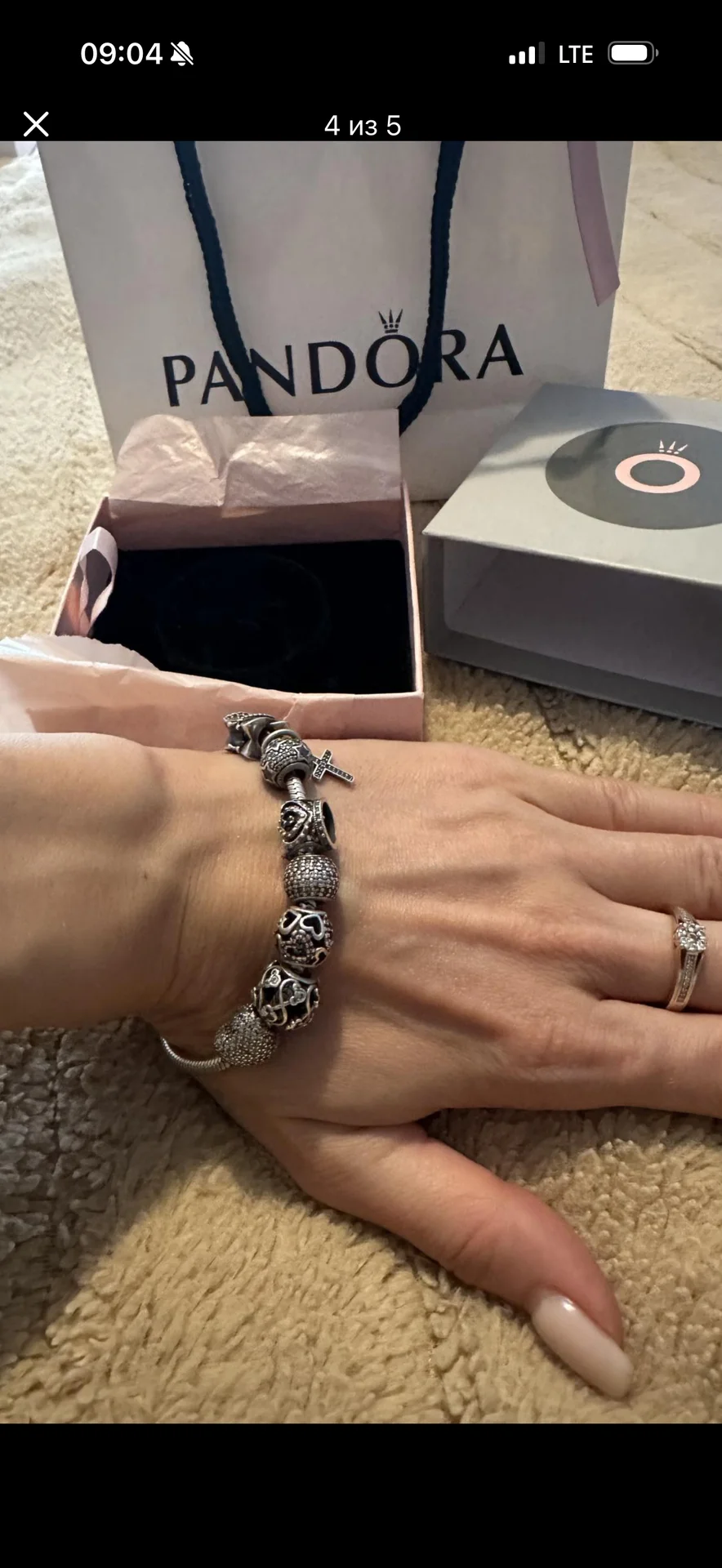 Серебреный браслет Pandora - миниатюра 4