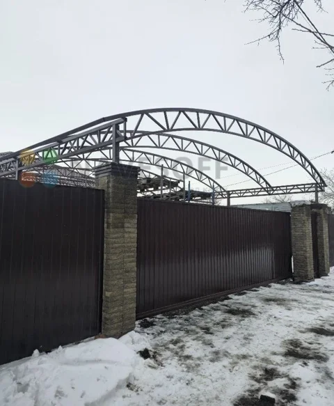 Навес из монолитного волнового поликарбоната - миниатюра 5