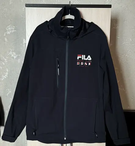 мужская ветровка fila темно-синяя
