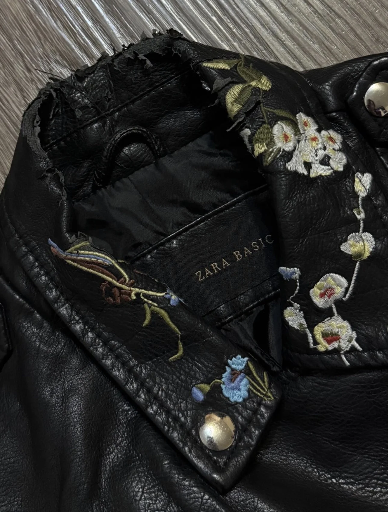 женская кожанная куртка косуха zara - миниатюра 4
