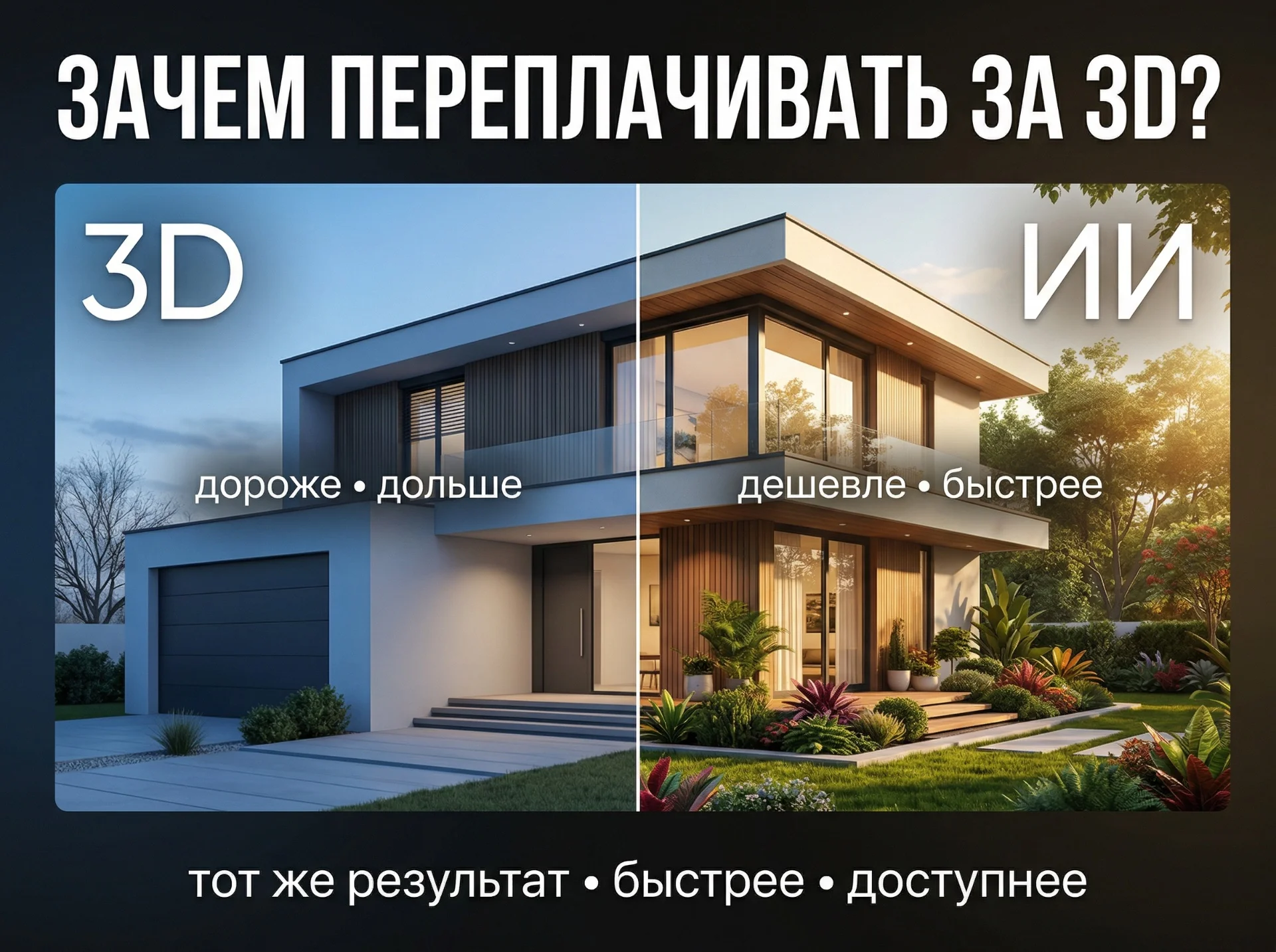 Визуализация домов | экстерьер архитектура | быстро и недорого - миниатюра 3