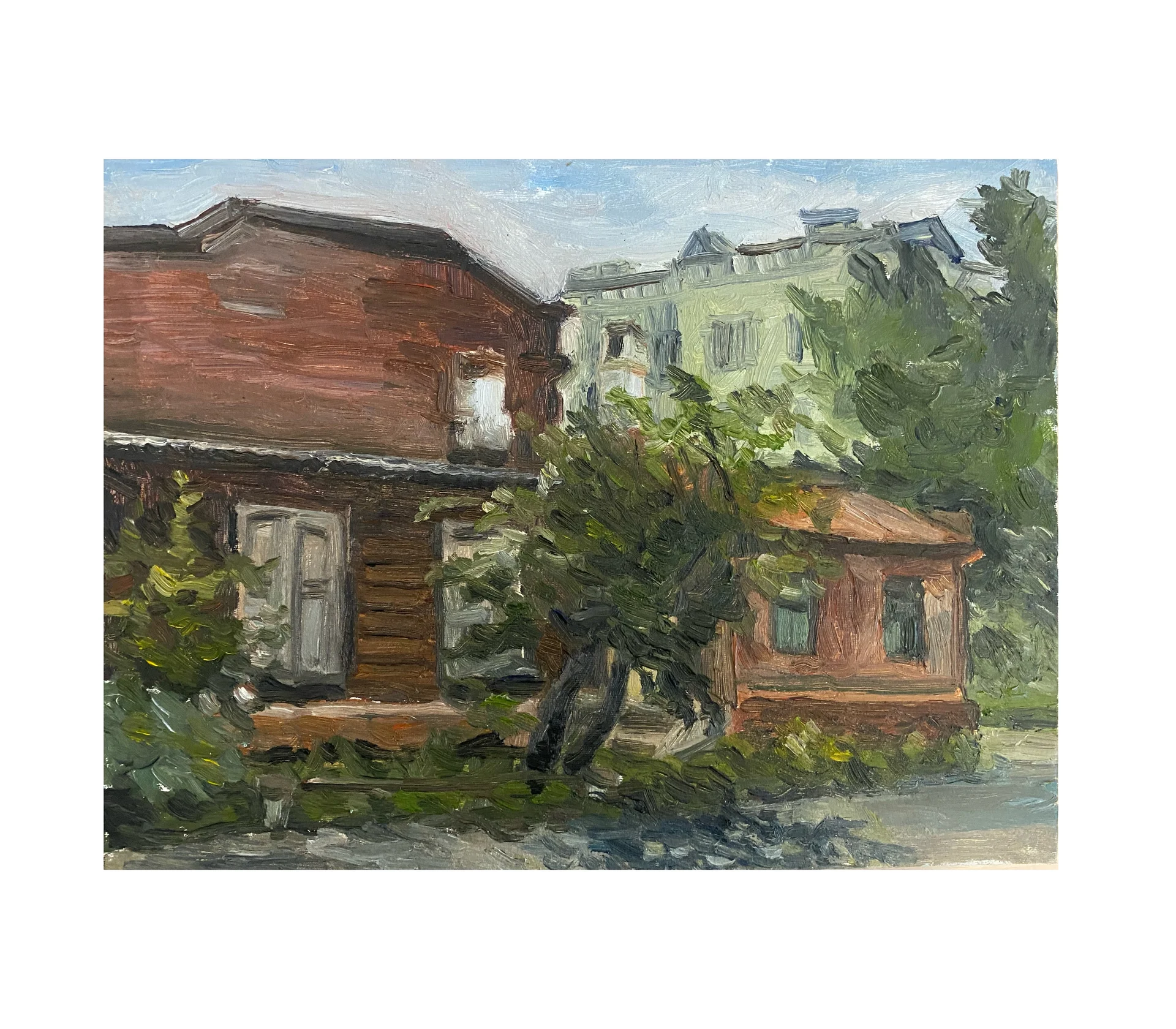 Городской пейзаж, картина, холст, живопись - изображение 1