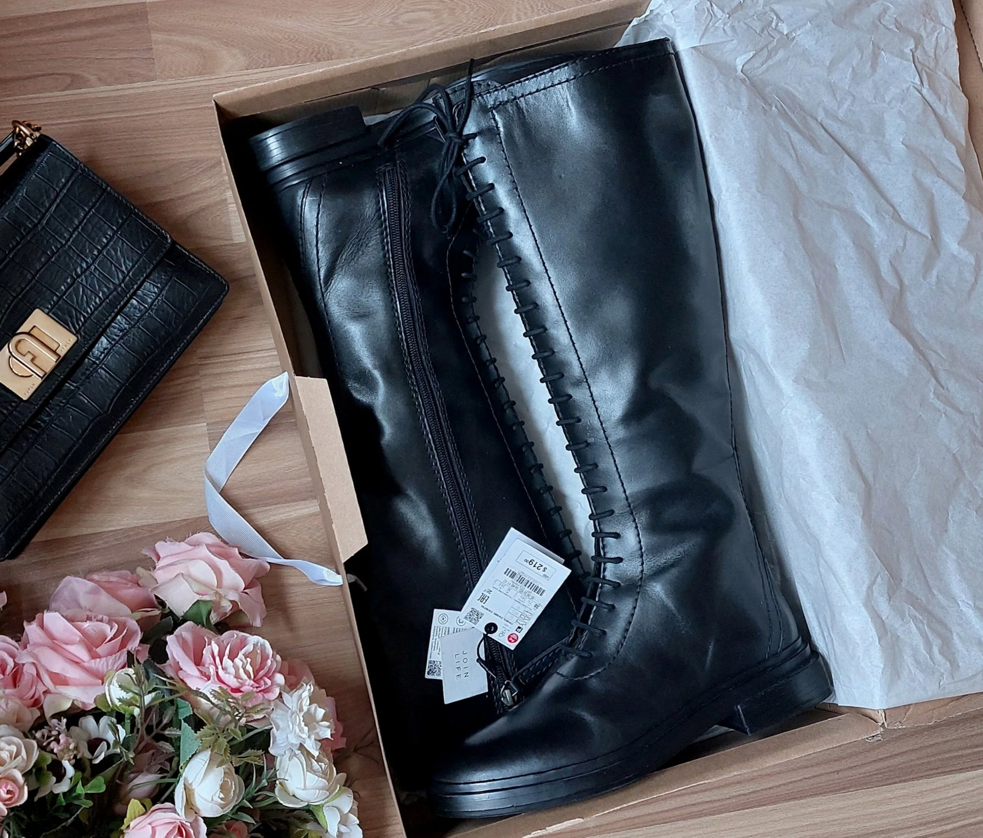 Новые Сапоги ZARA. Натуральная Кожа. Демисезон (весна/осень). - миниатюра 2