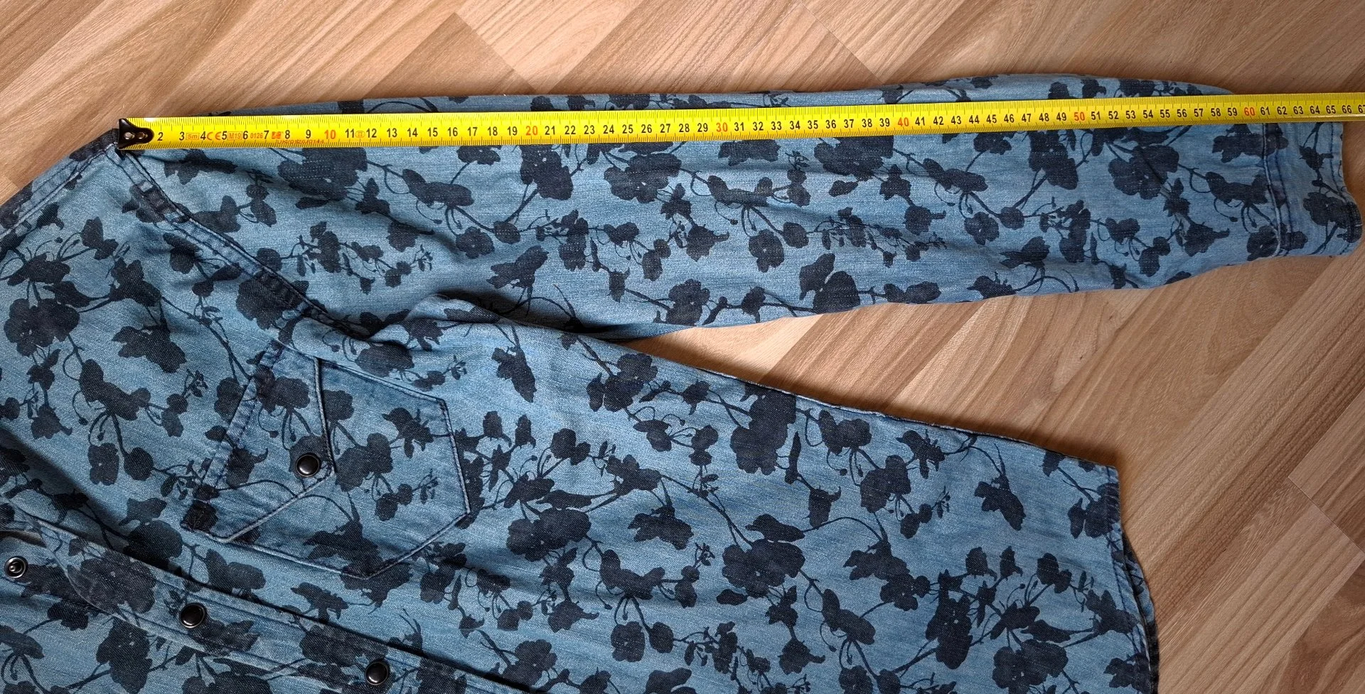 Джинсовая Рубашка ZARA, 100% Хлопок, Оригинал, Унисекс - миниатюра 7