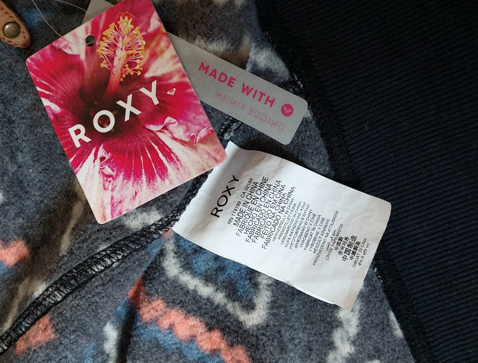 Толстовка ROXY на молнии, Строго Оригинал. - миниатюра 6