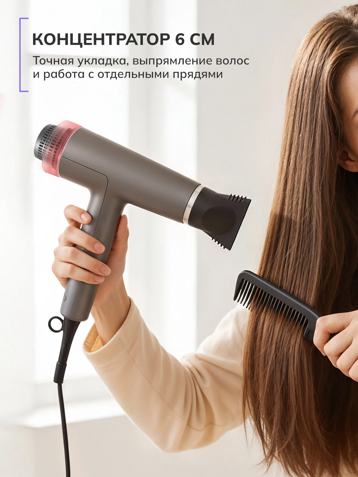 Новый Профессиональный Фен для волос FELFRI, Полный комплект. - миниатюра 6