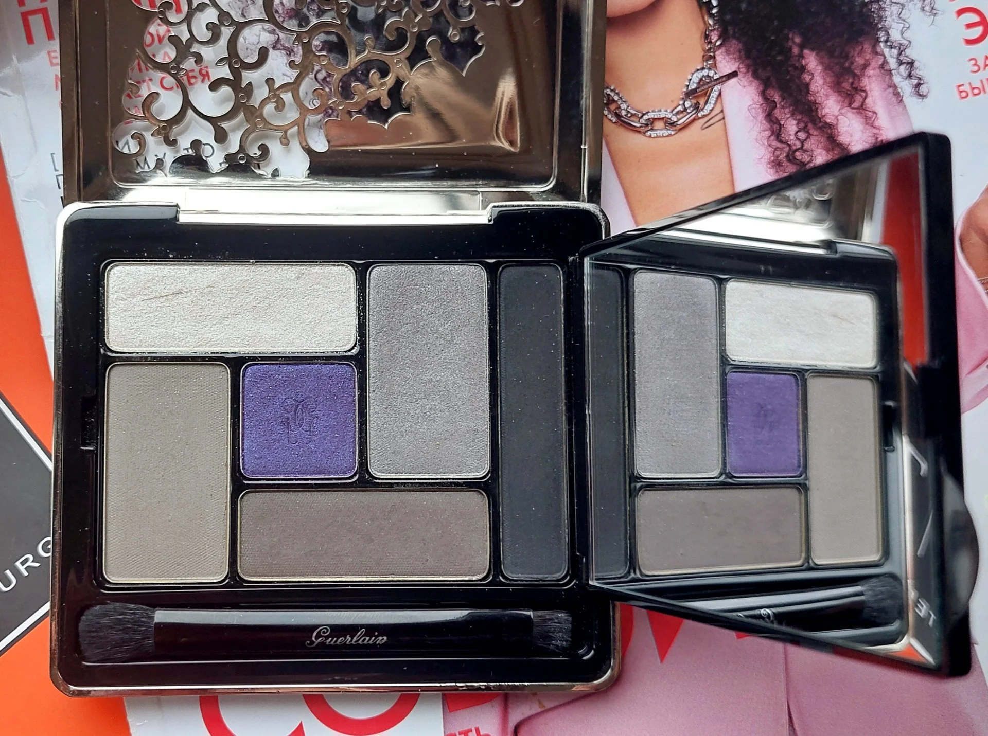 Пaлетка тенeй GUERLАIN Еcrin 6 Соuleurs Eyeshadow, Оригинал, Made in France. - миниатюра 8