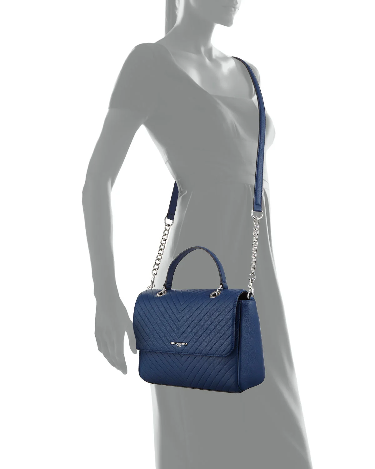 Сумка KARL LAGERFELD Satchel Crossbody, Натуральная Кожа, Оригинал. - миниатюра 2