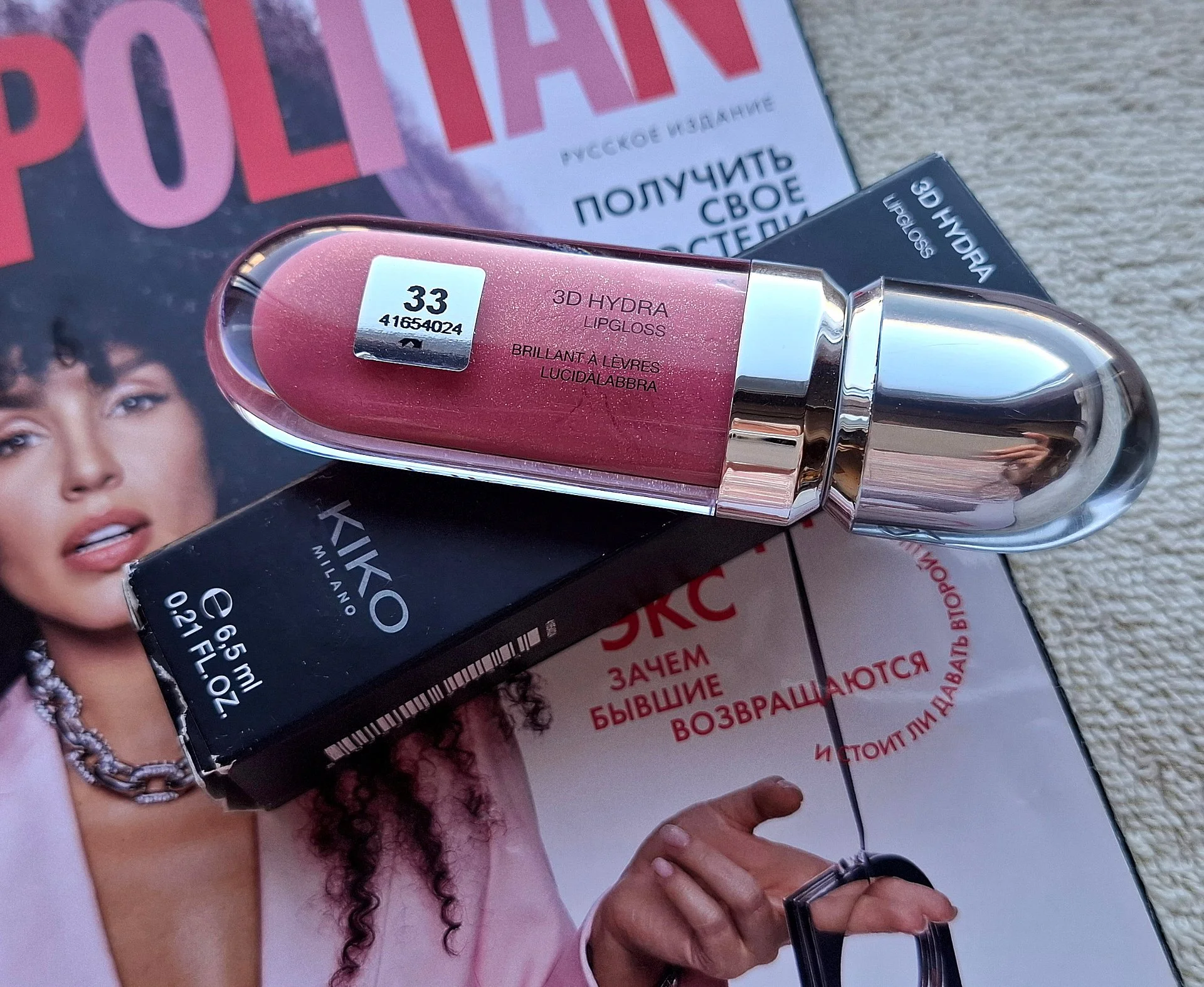 Новые Блески KIKO Milano 3D Hydra Lipgloss с трёхмерным эффектом объёма губ. Оригинал. - миниатюра 5