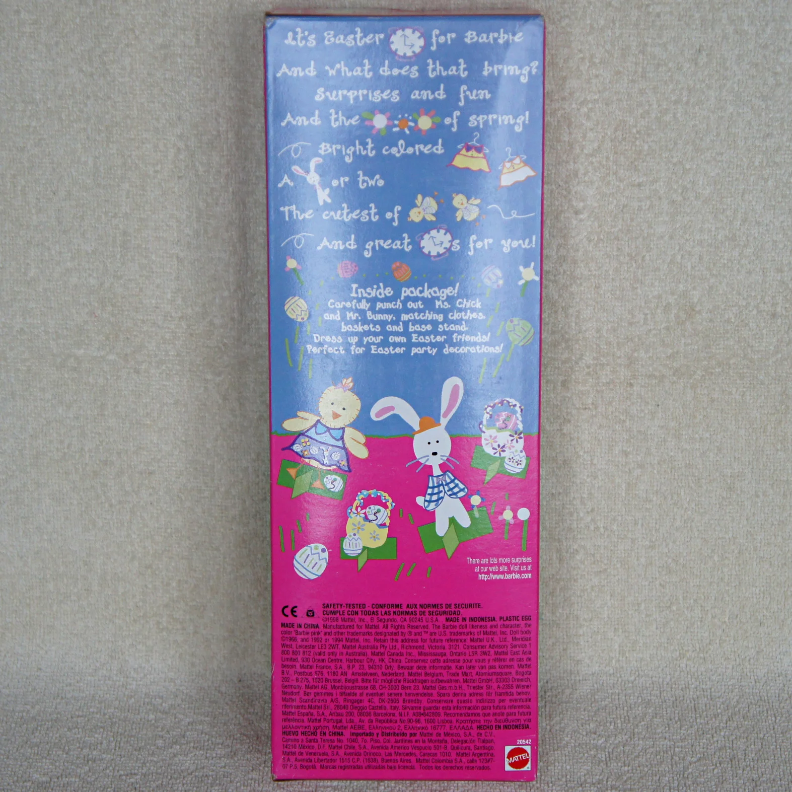 Коллекционная Кукла BARBIE Easter Surprise Special Edition, 1998 год - миниатюра 2