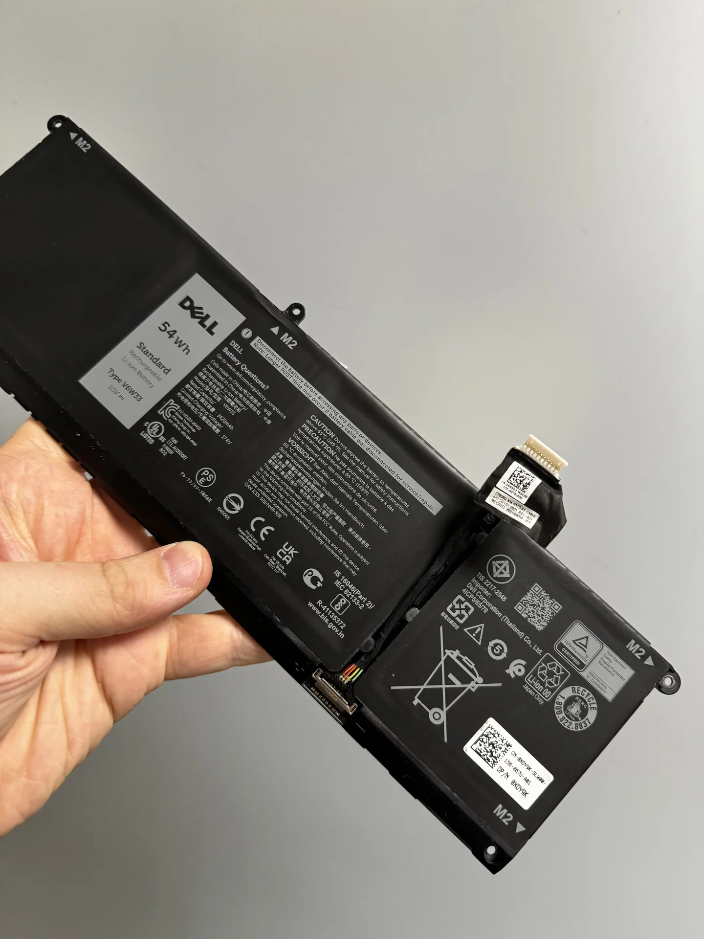 Аккумулятор ориг, снятый Dell Vostro 15 5510 - миниатюра 2