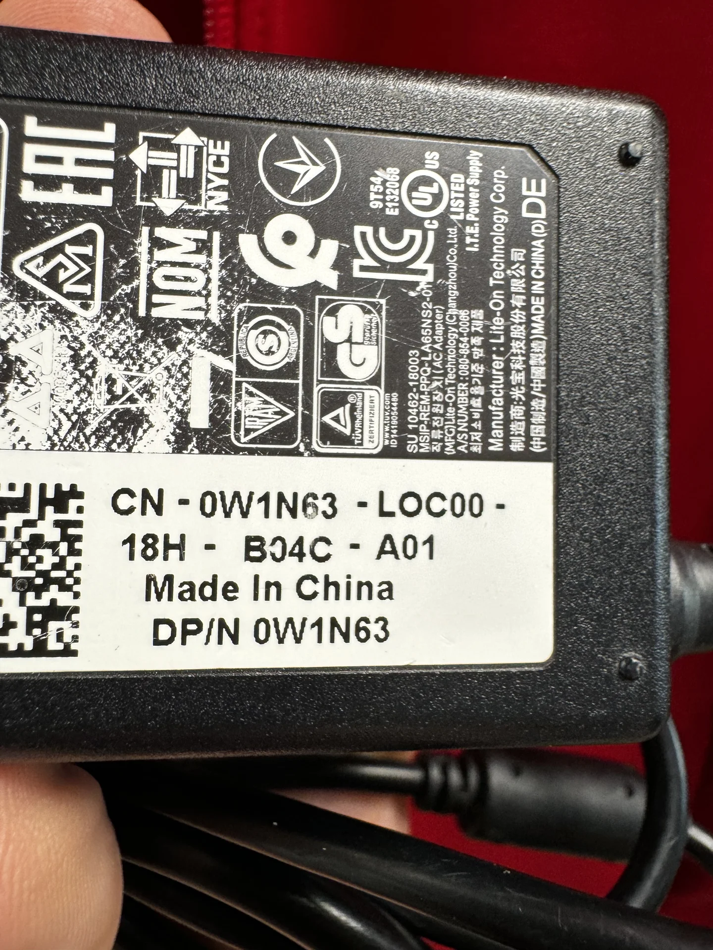 Блок питания 65W оригинал для Dell - миниатюра 3