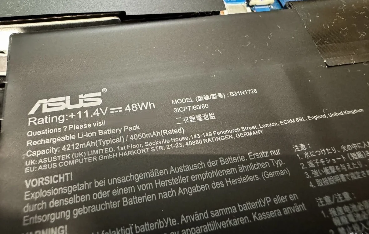 Аккумулятор B31N1726 для Asus Tuf Gaming - миниатюра 4