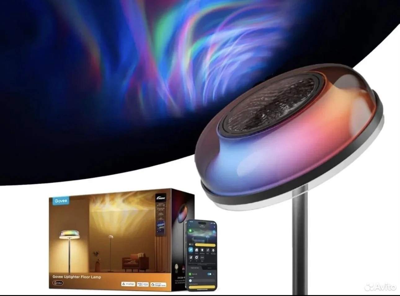 Govee uplighter floor lamp умный торшер - миниатюра 4