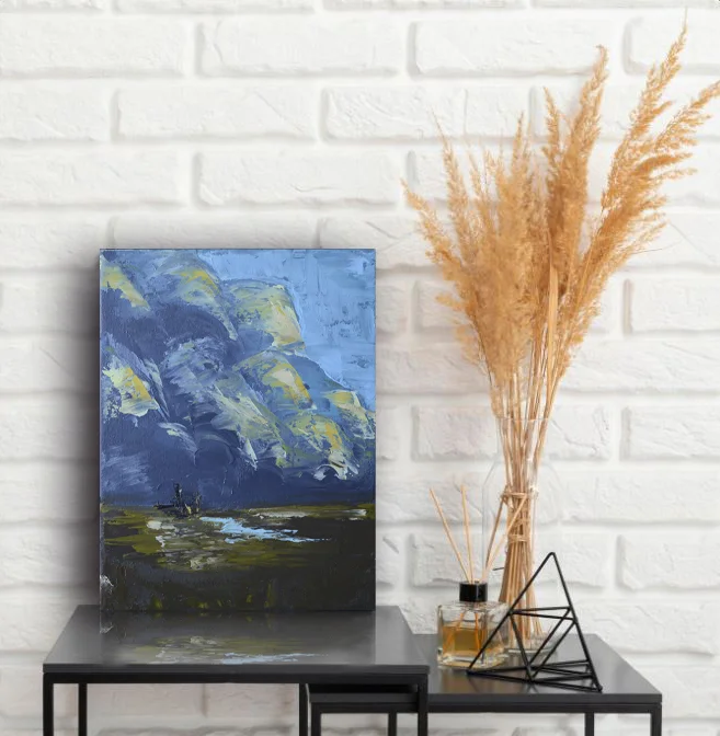 Картина. Пейзаж маслом на холсте "Landscape 3" 30х40 см - миниатюра 2