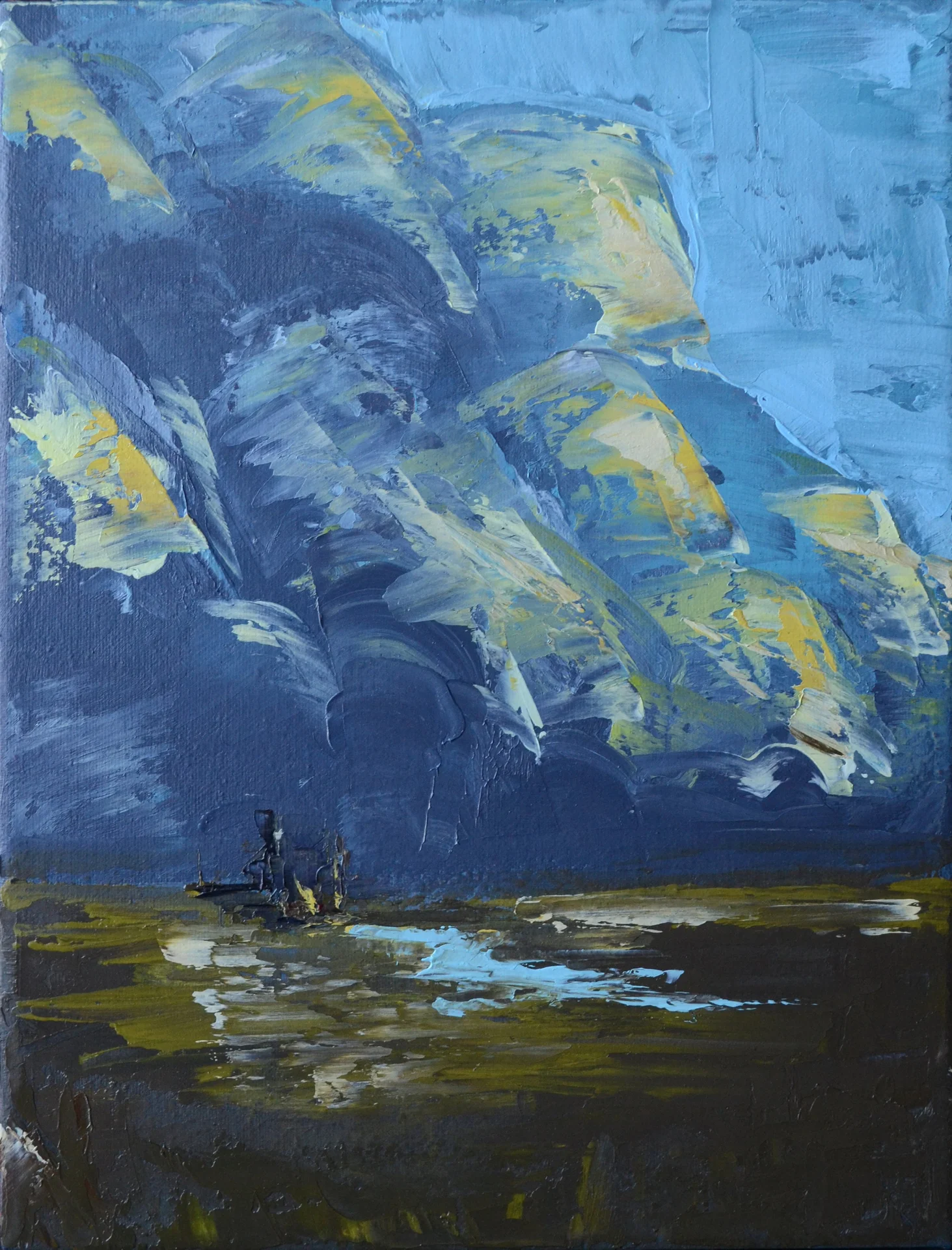 Картина. Пейзаж маслом на холсте "Landscape 3" 30х40 см - миниатюра 4