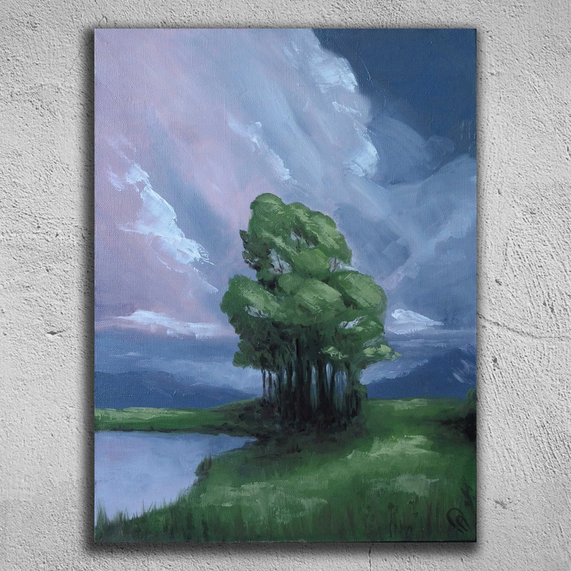 Картина. Пейзаж маслом на холсте "Landscape 4" 30х40 см - миниатюра 2