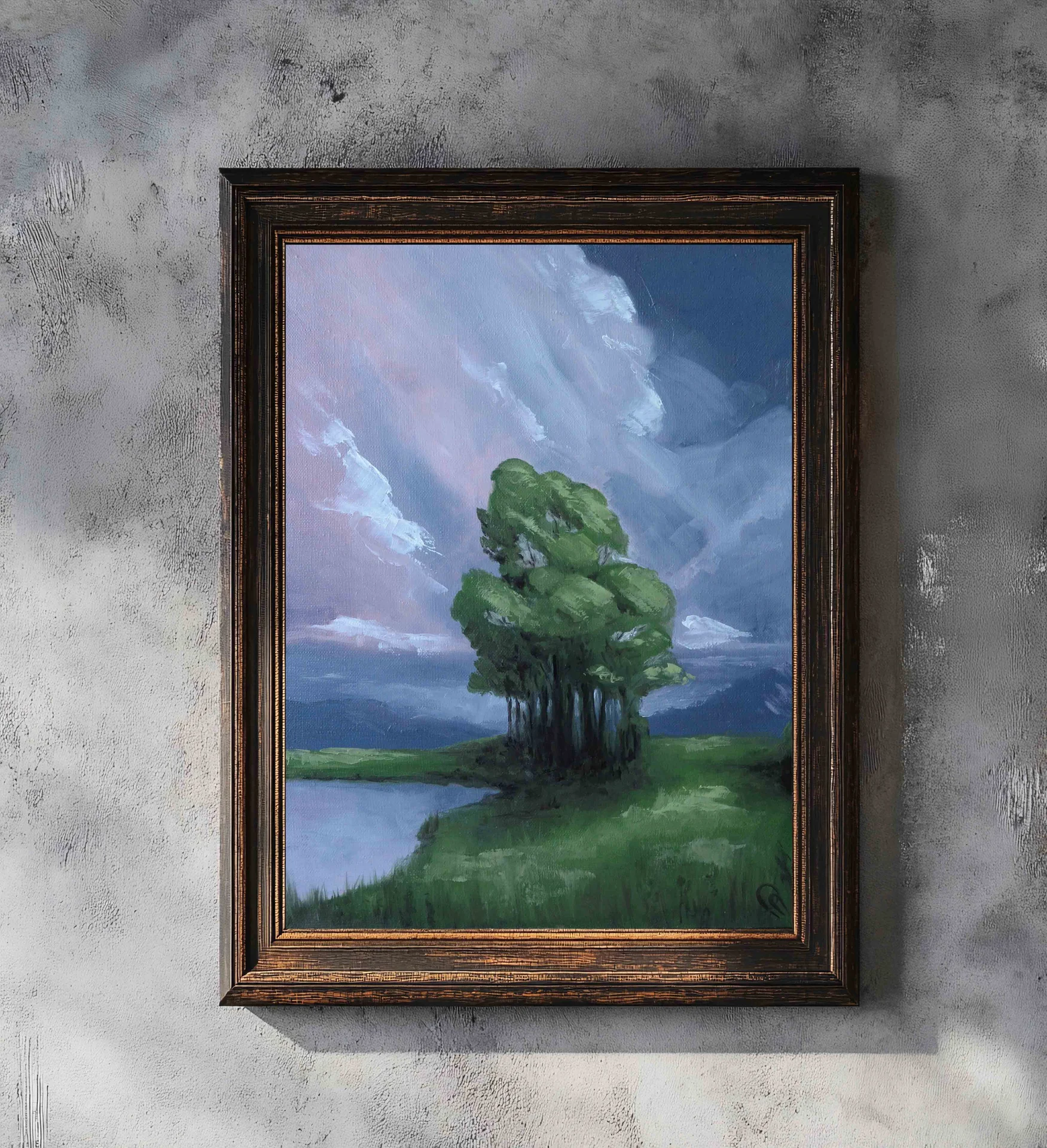 Картина. Пейзаж маслом на холсте "Landscape 4" 30х40 см - миниатюра 4