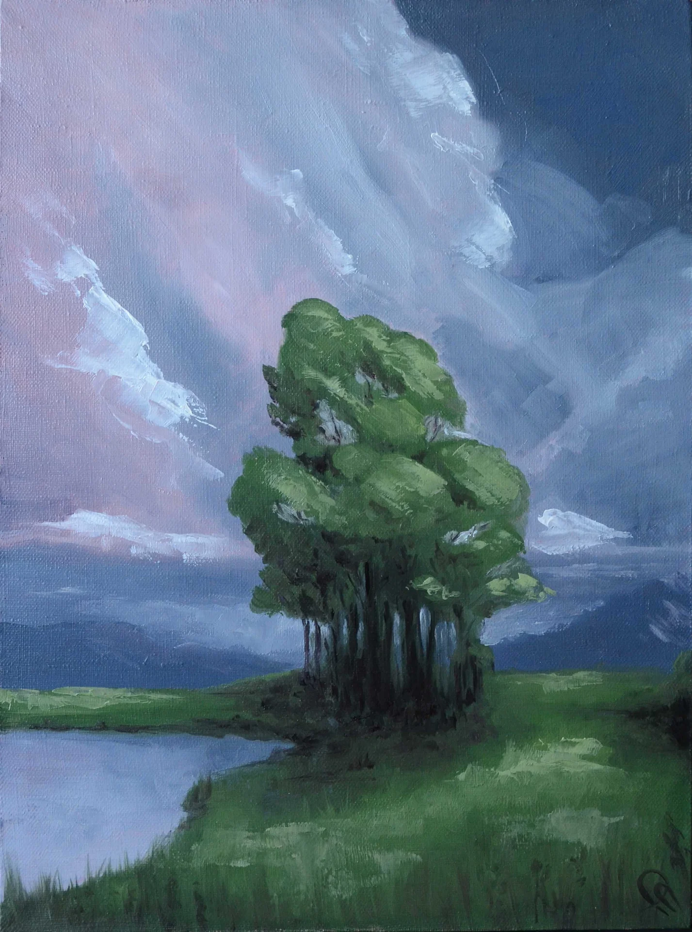Картина. Пейзаж маслом на холсте "Landscape 4" 30х40 см - миниатюра 5