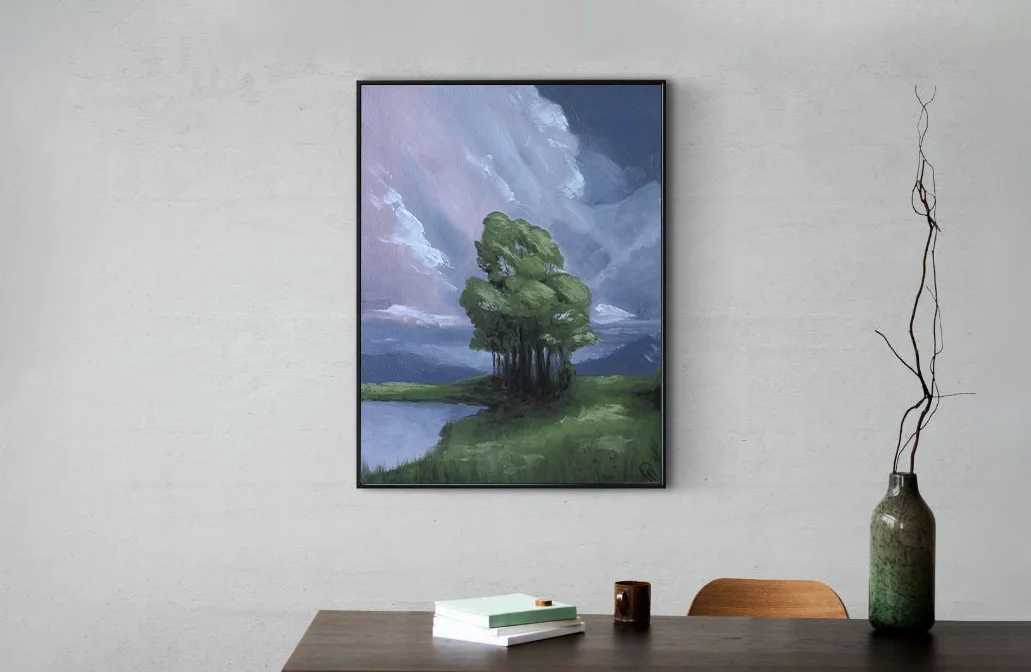Картина. Пейзаж маслом на холсте "Landscape 4" 30х40 см - изображение 1