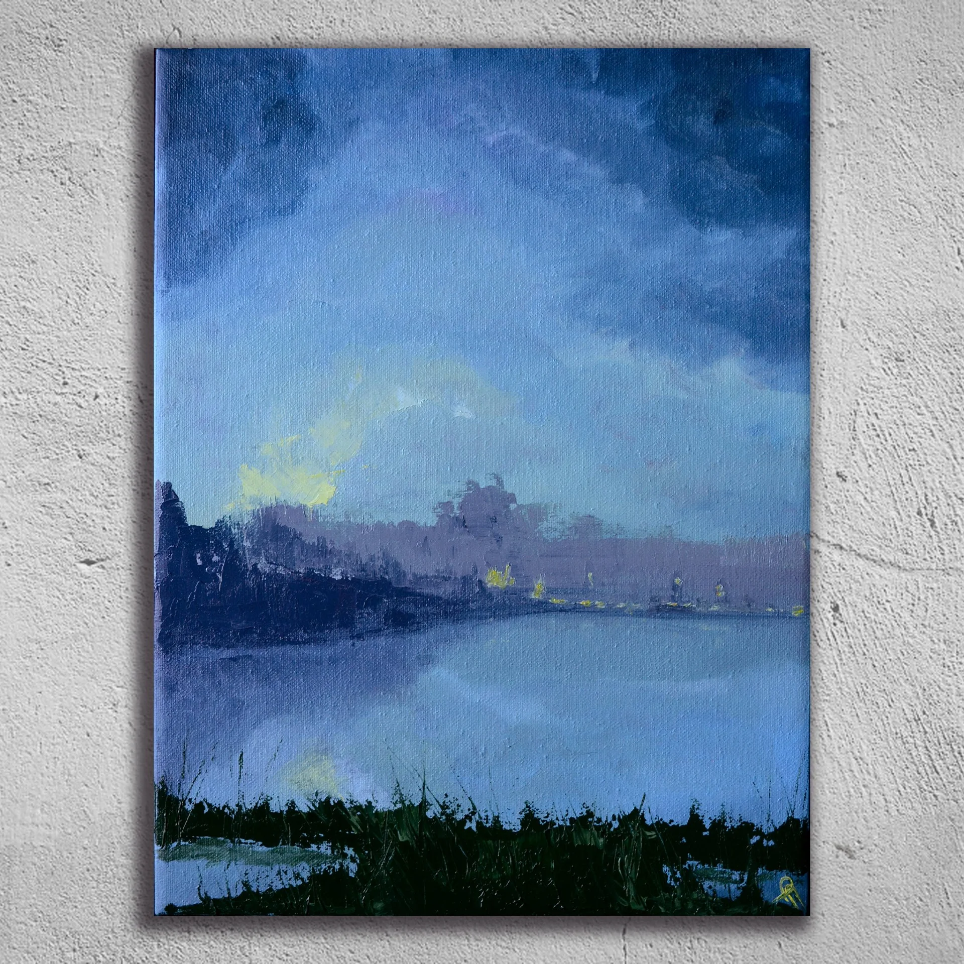 Пейзаж маслом на холсте "Landscape №2" 30х40 см - миниатюра 2