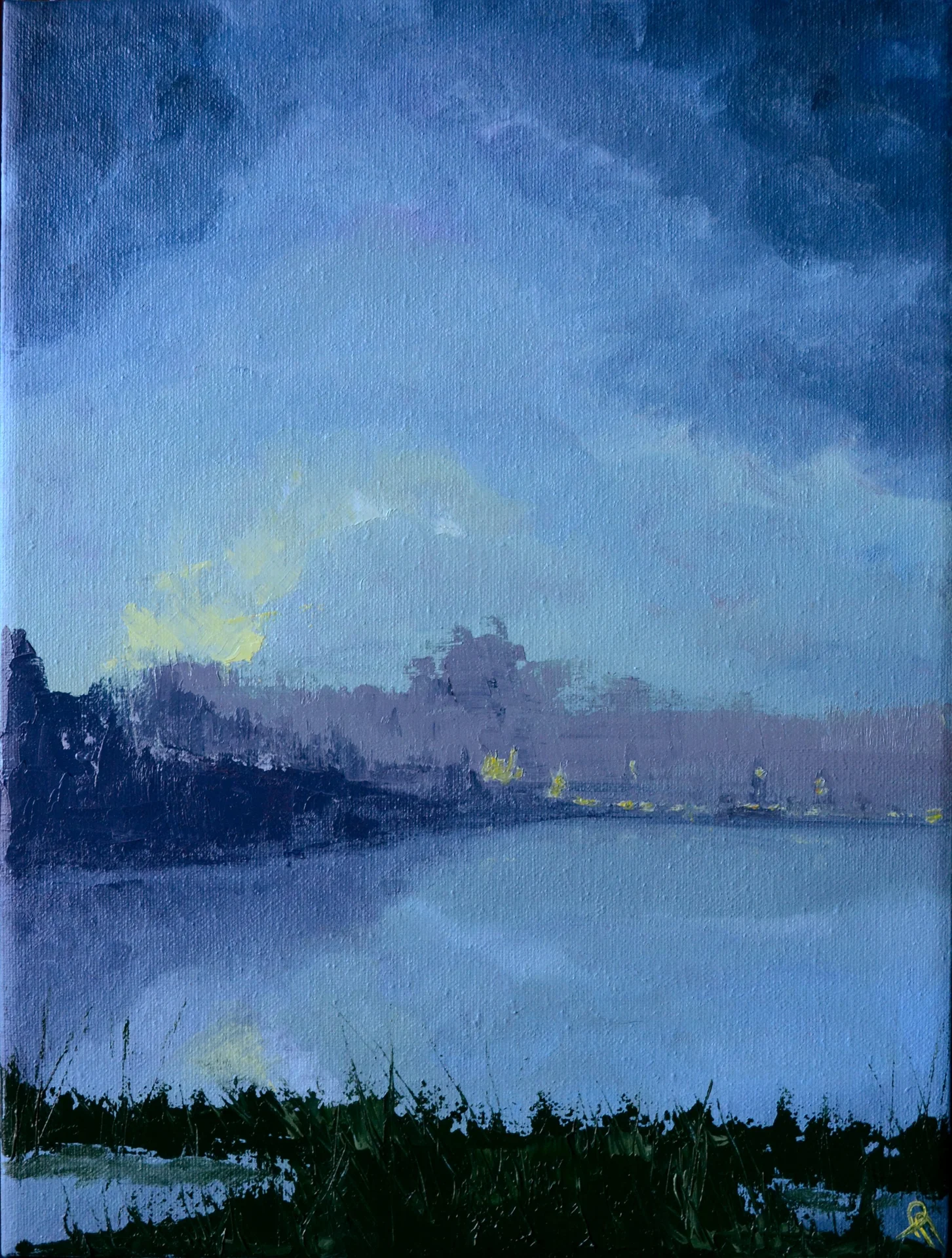 Пейзаж маслом на холсте "Landscape №2" 30х40 см - миниатюра 4