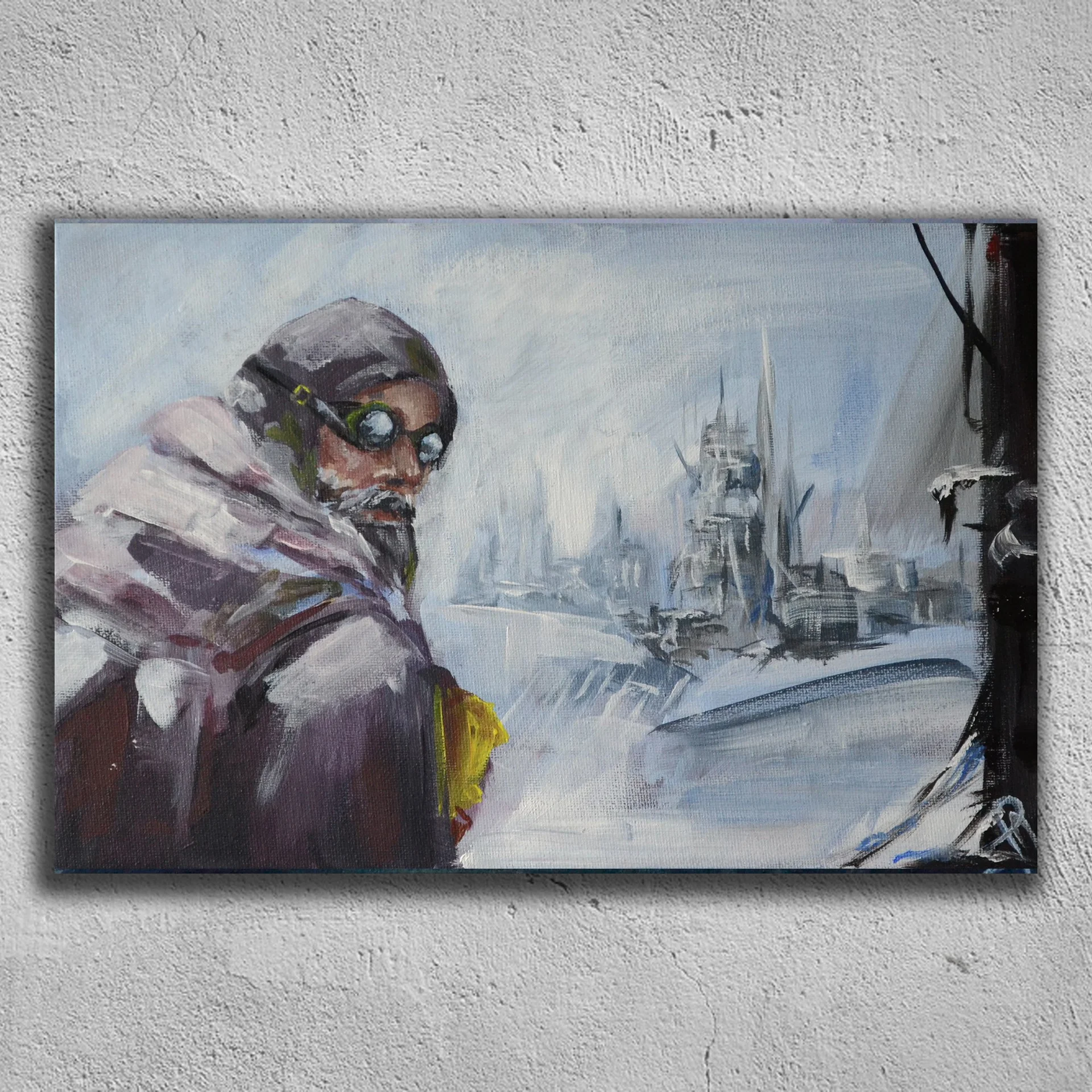 Картина Пейзаж "В пути" frostpunk акрил/холст 30х20 см - миниатюра 3