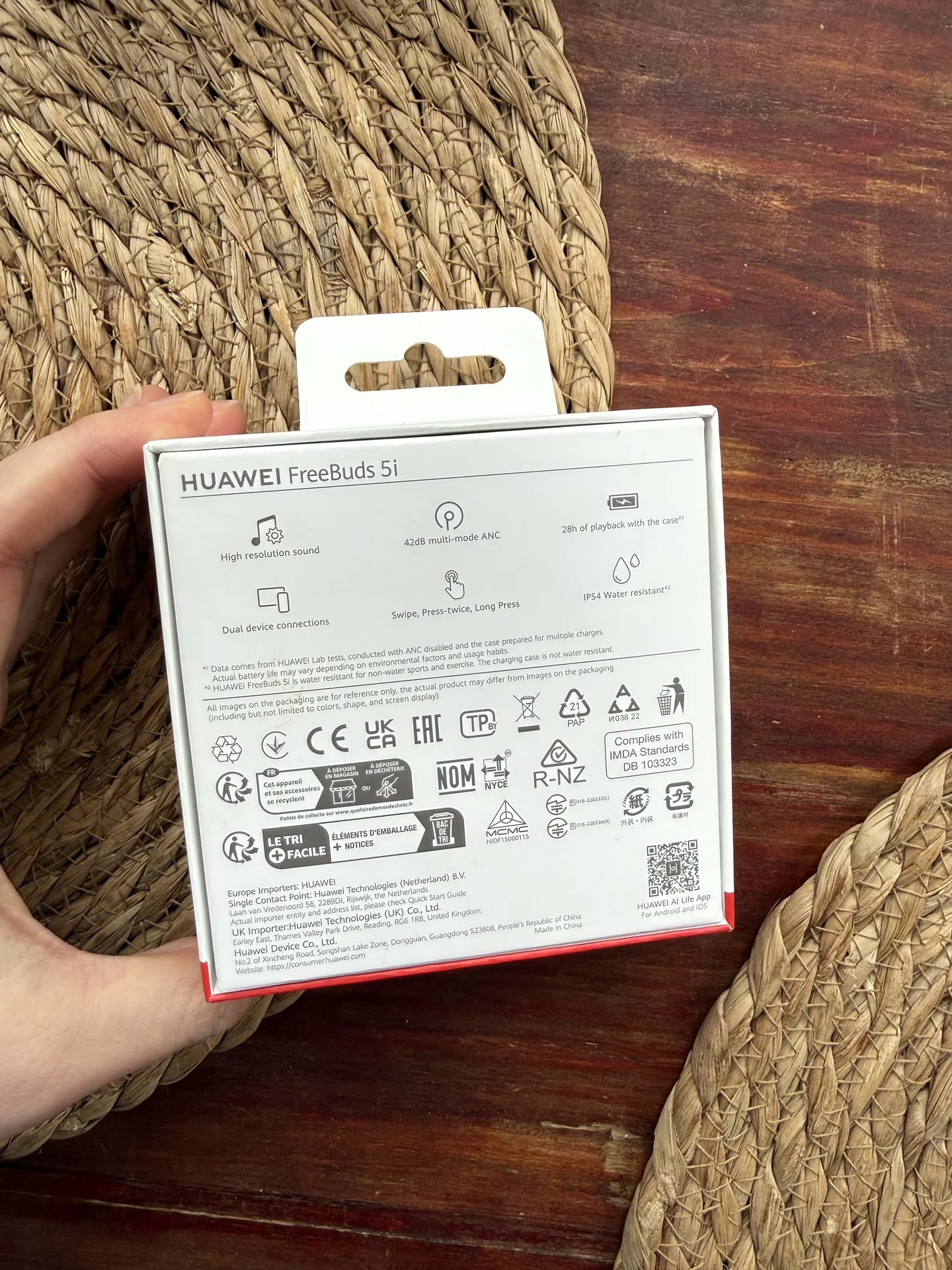 Пустая коробка наушники Huawei freebuds 5i - миниатюра 3