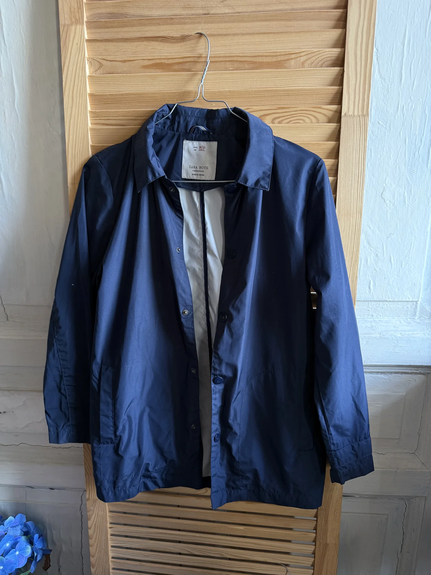 Ветровка Zara на мальчика 9/10л 140 см синяя - миниатюра 2