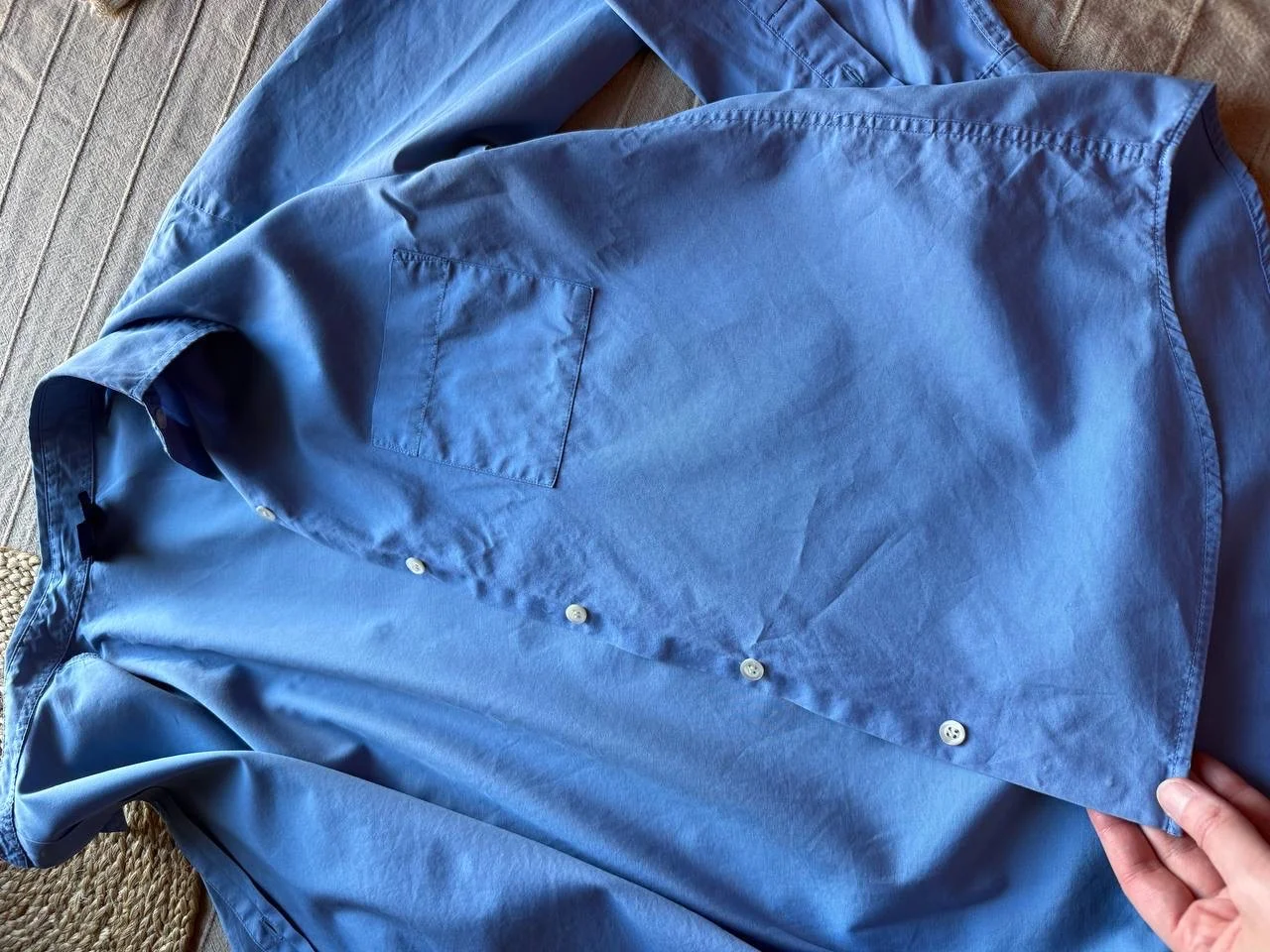 Рубашка женская голубая J Crew хлопок S 42 - миниатюра 7