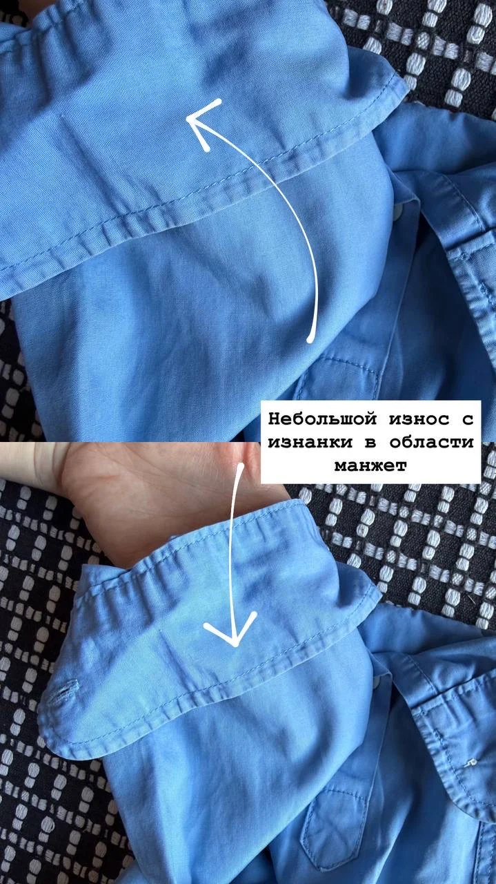 Рубашка женская голубая J Crew хлопок S 42 - миниатюра 9