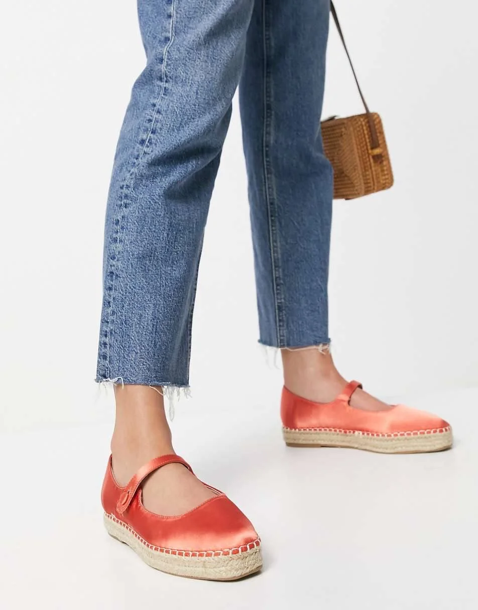 Балетки мэри джейн эспадрильи атласные 40 ASOS - миниатюра 2
