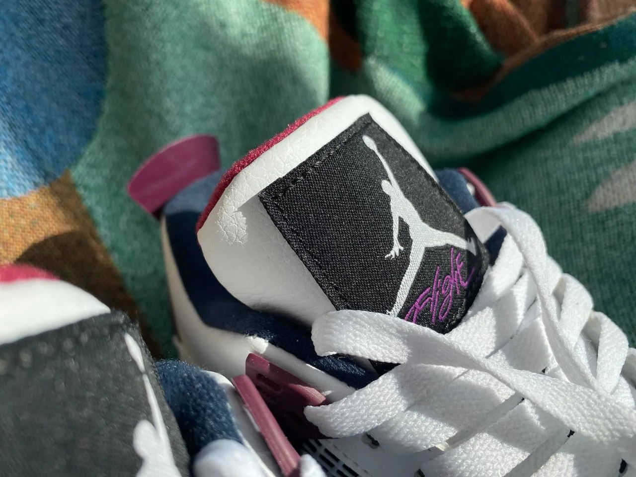 Nike Air Jordan 4 PSG / Найк Аир Джордан 4 / Кроссовки Женские - миниатюра 4