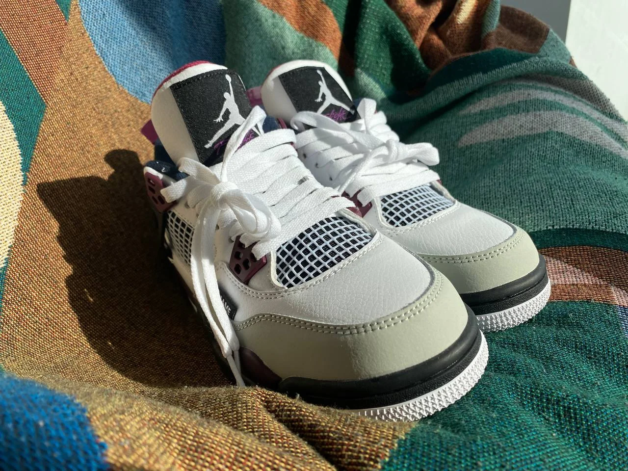 Nike Air Jordan 4 PSG / Найк Аир Джордан 4 / Кроссовки Женские - миниатюра 6