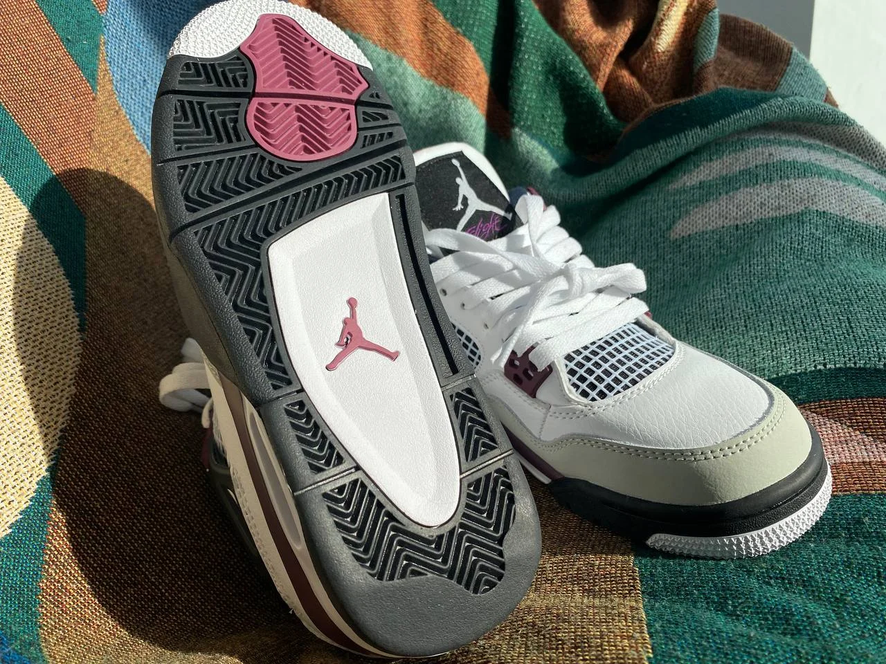 Nike Air Jordan 4 PSG / Найк Аир Джордан 4 / Кроссовки Женские - миниатюра 8