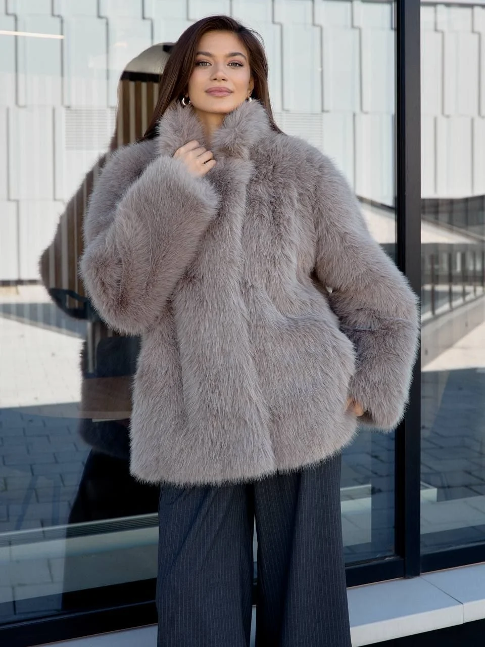 Длинная шуба оверсайз tiamolook. Новая - миниатюра 8