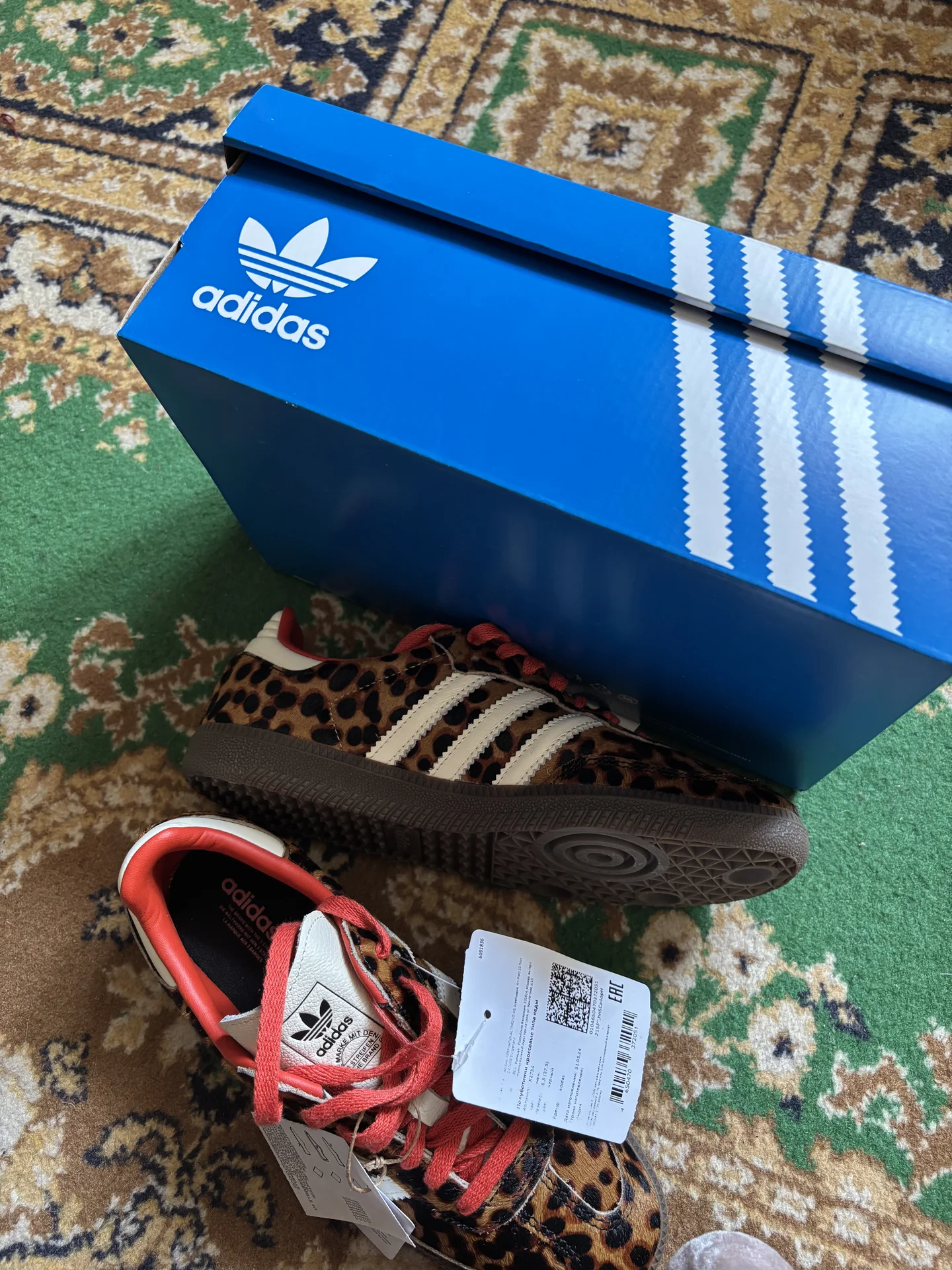 Кроссовки кеды Adidas леопардовые - миниатюра 4