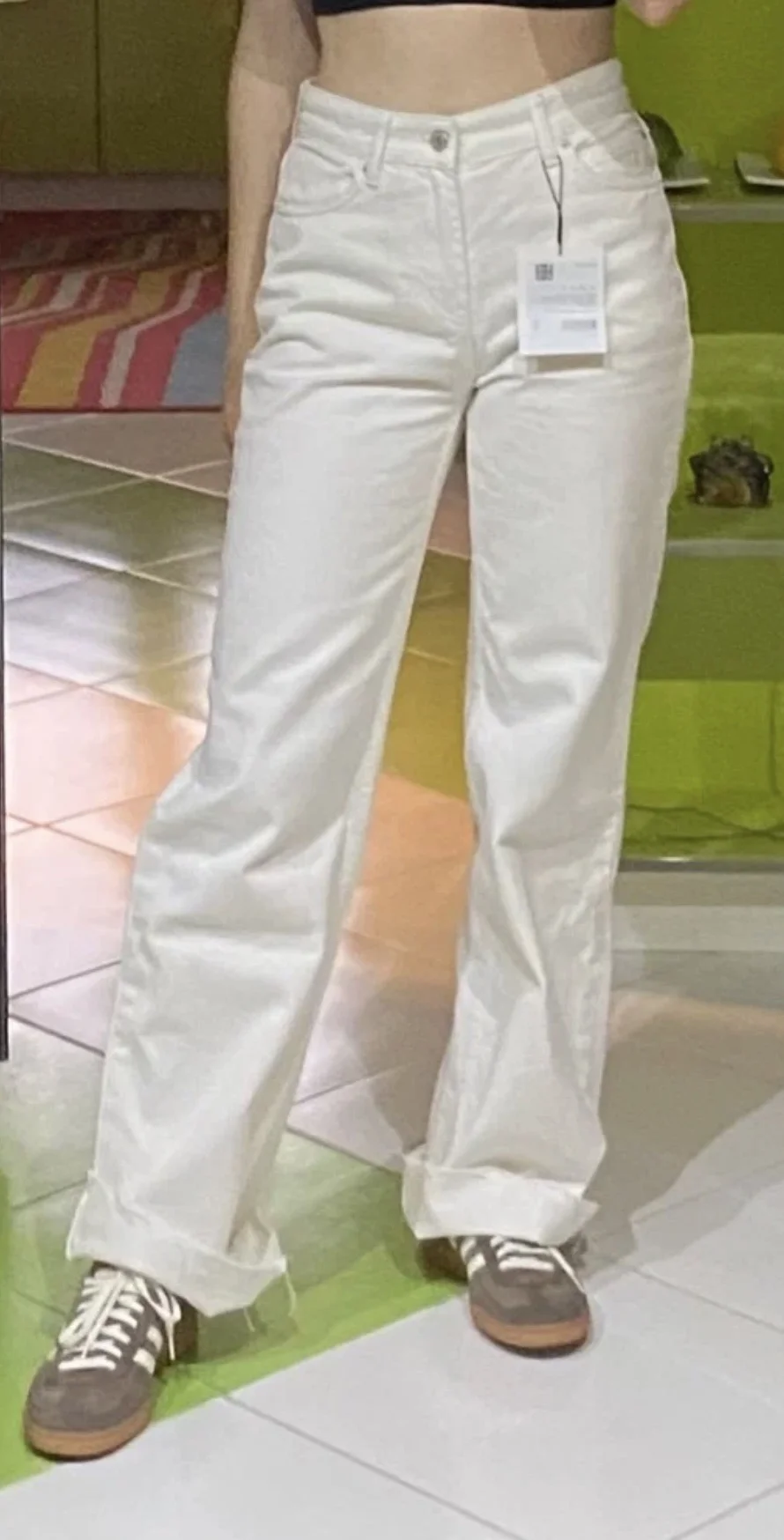 Джинсы Lime straight 36 белые - миниатюра 5