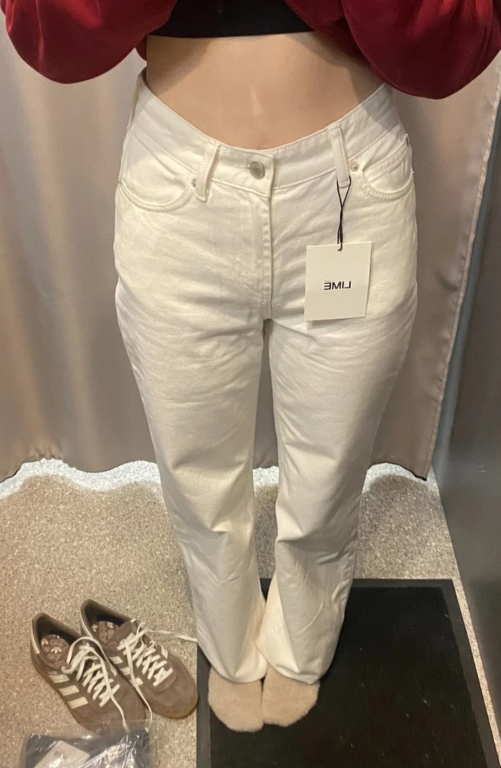 Джинсы Lime straight 36 белые - миниатюра 7