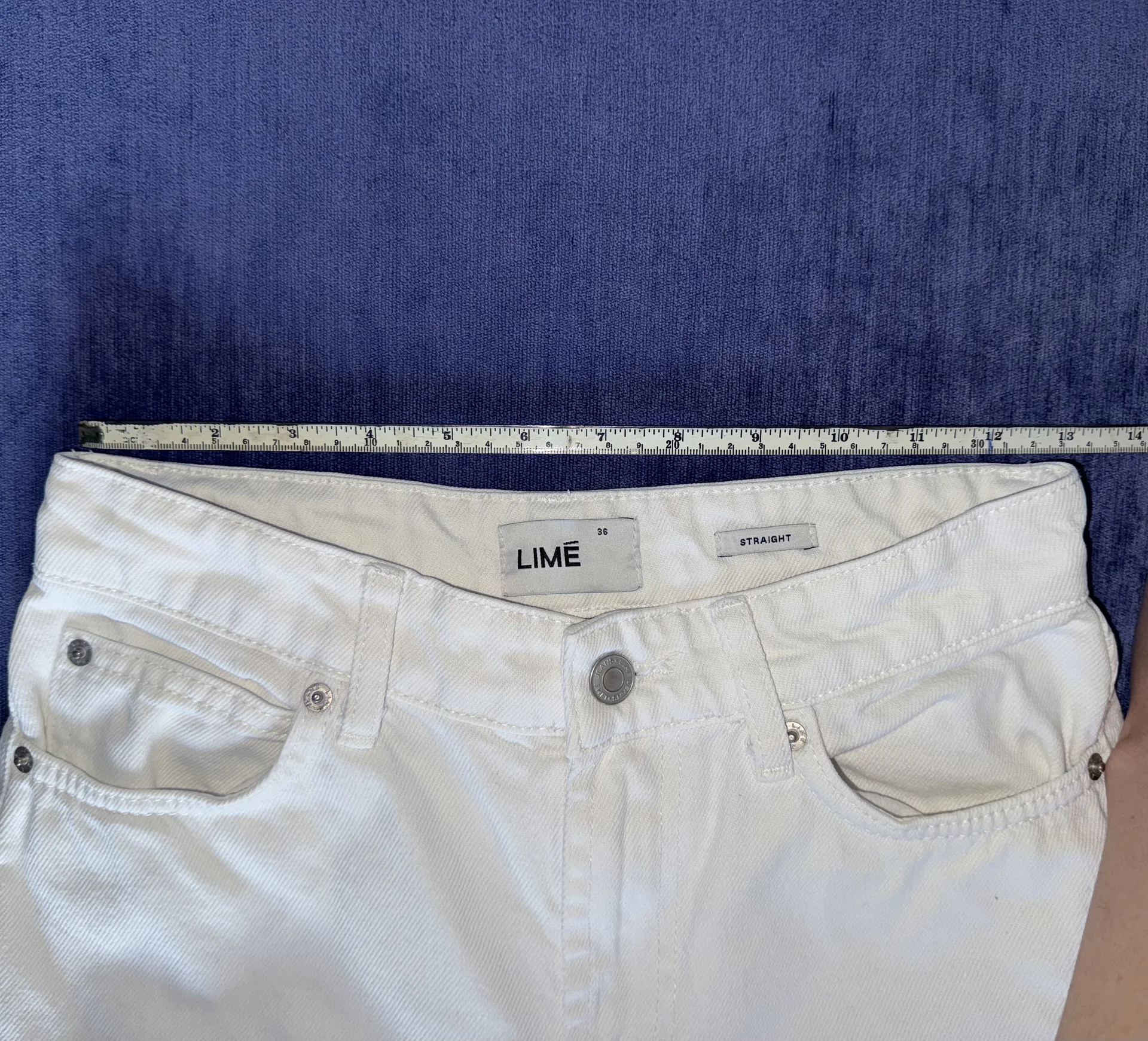 Джинсы Lime straight 36 белые - миниатюра 9