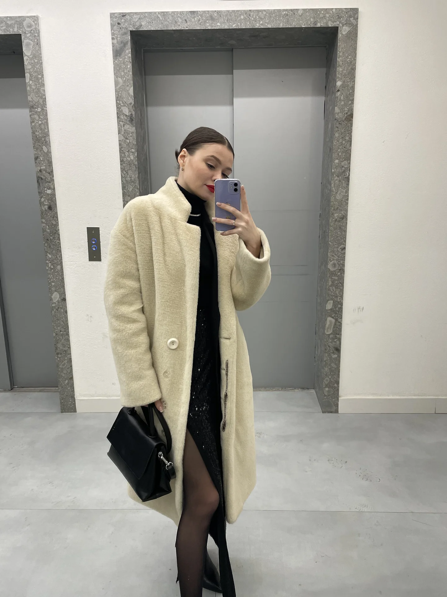 Пальто ЯR из шерсти и ангоры, бежевое ✨ - изображение 1