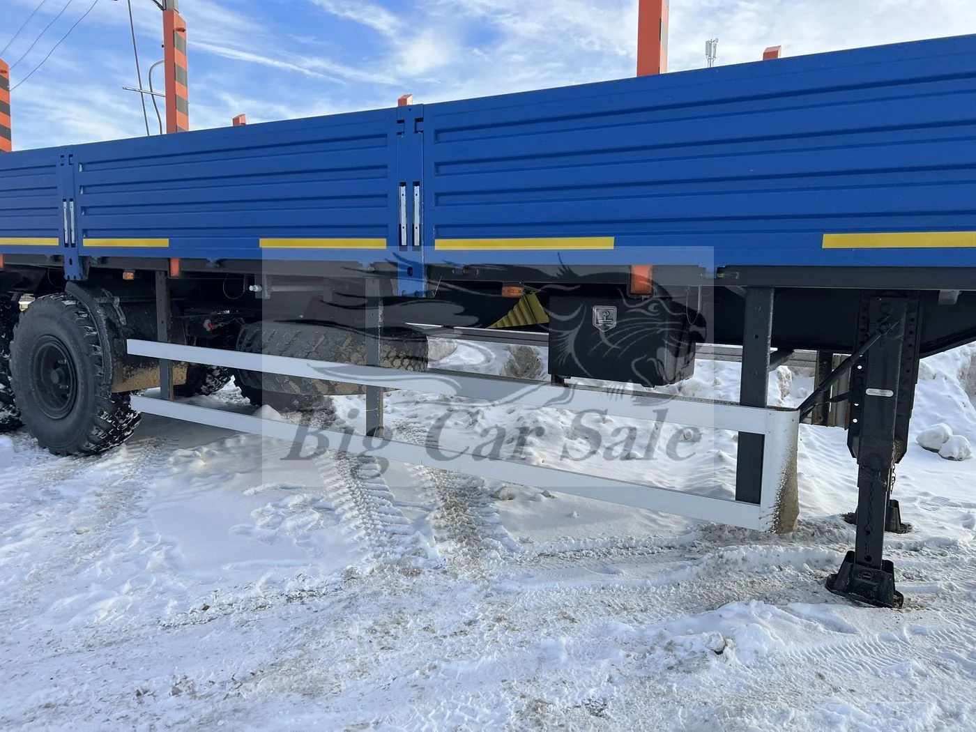 Полуприцеп бортовой ТЗА 588521-0800024-11 для тягача с КМУ - миниатюра 4