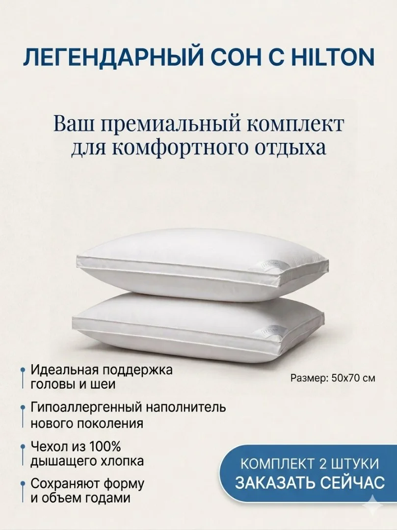 Подушки Хилтон hilton высокие 2 шт - изображение 1
