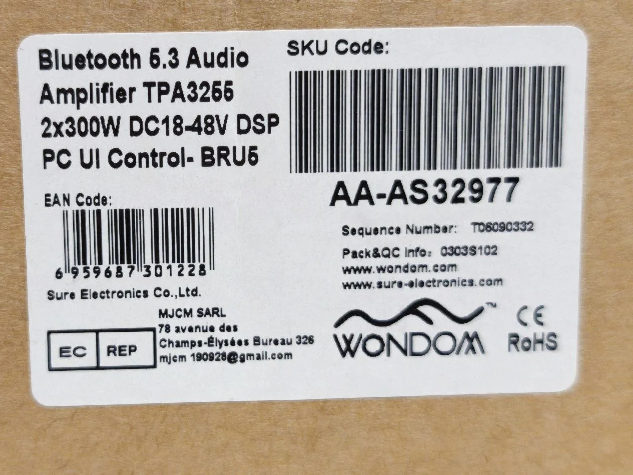Усилитель мощности для колонок Wondom TPA 3255 - миниатюра 5