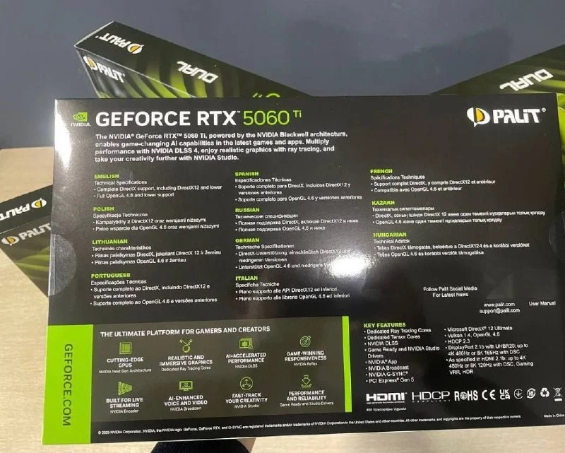 Видеокарта Palit RTX 5060ti Dual 8GB - миниатюра 3