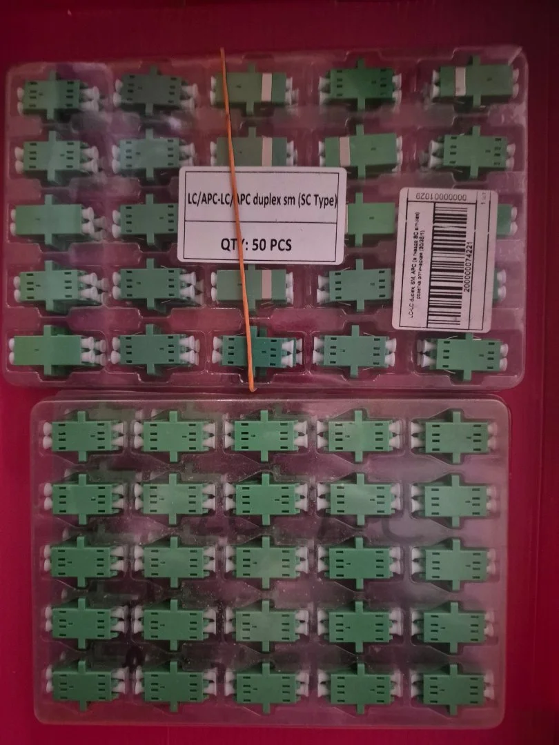 Розетка оптическая LC-LC duplex, SM (APC),(в гнездо SC simplex) - изображение 1