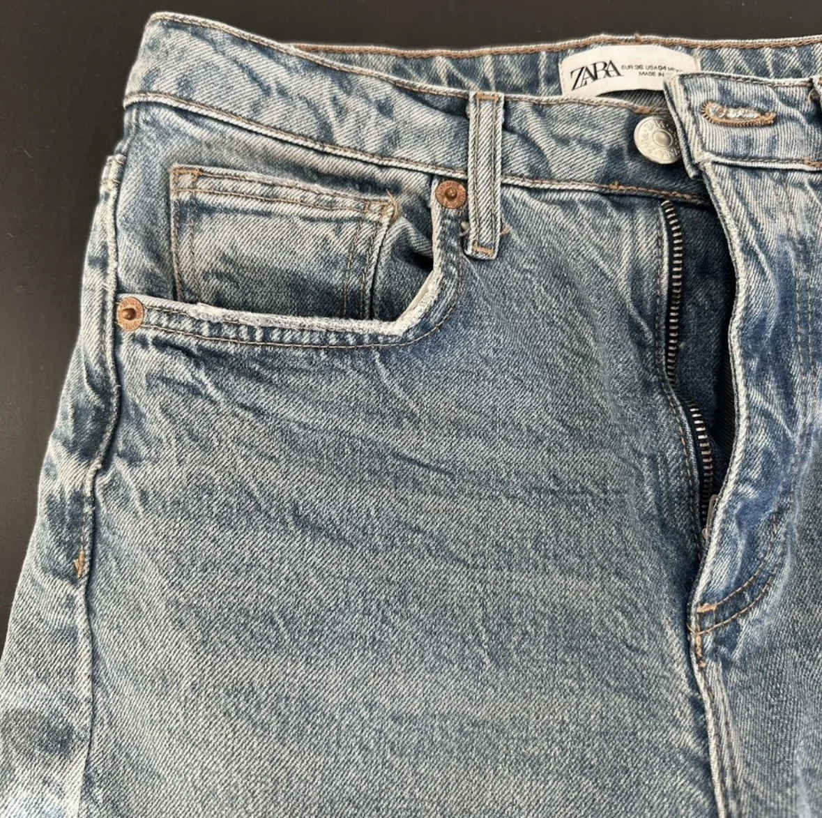 Джинсы zara mom fit 36 - миниатюра 4