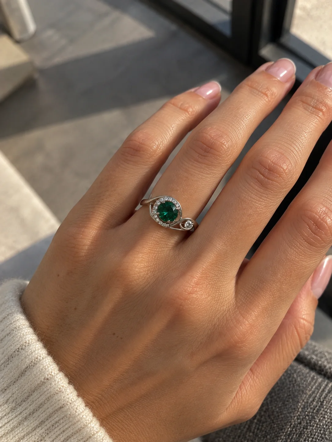 Серебряное кольцо с камнем новое 17,5 размер - миниатюра 9