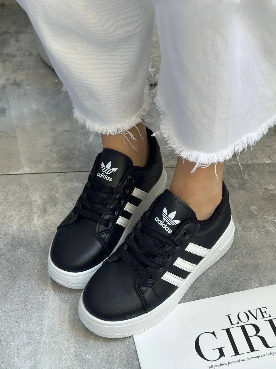 Кроссовки женские adidas черные 36 37 38 39 40 41 - миниатюра 5